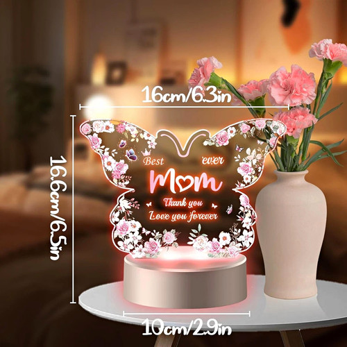 Led night light butterfly - 3d,