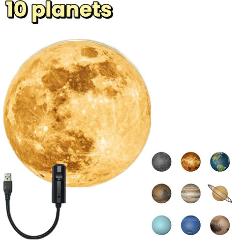 Moon earth galaxy projector - moon,