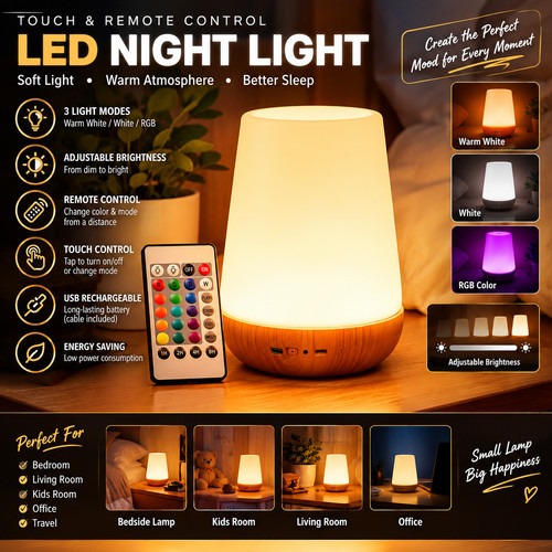 Color rgb night light - 13,