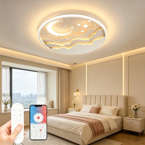 Led ceiling light star - ceiling, light,star
