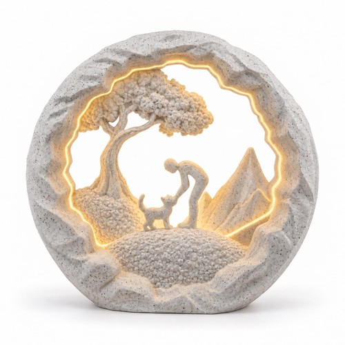 Cat lover led table lamp - led,