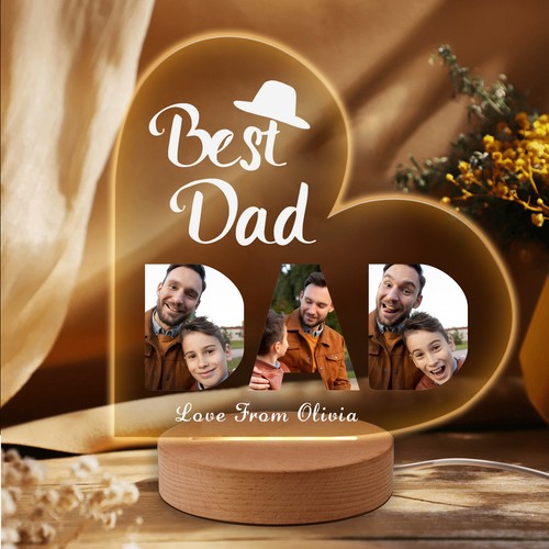 Personalised photo night light - photo,